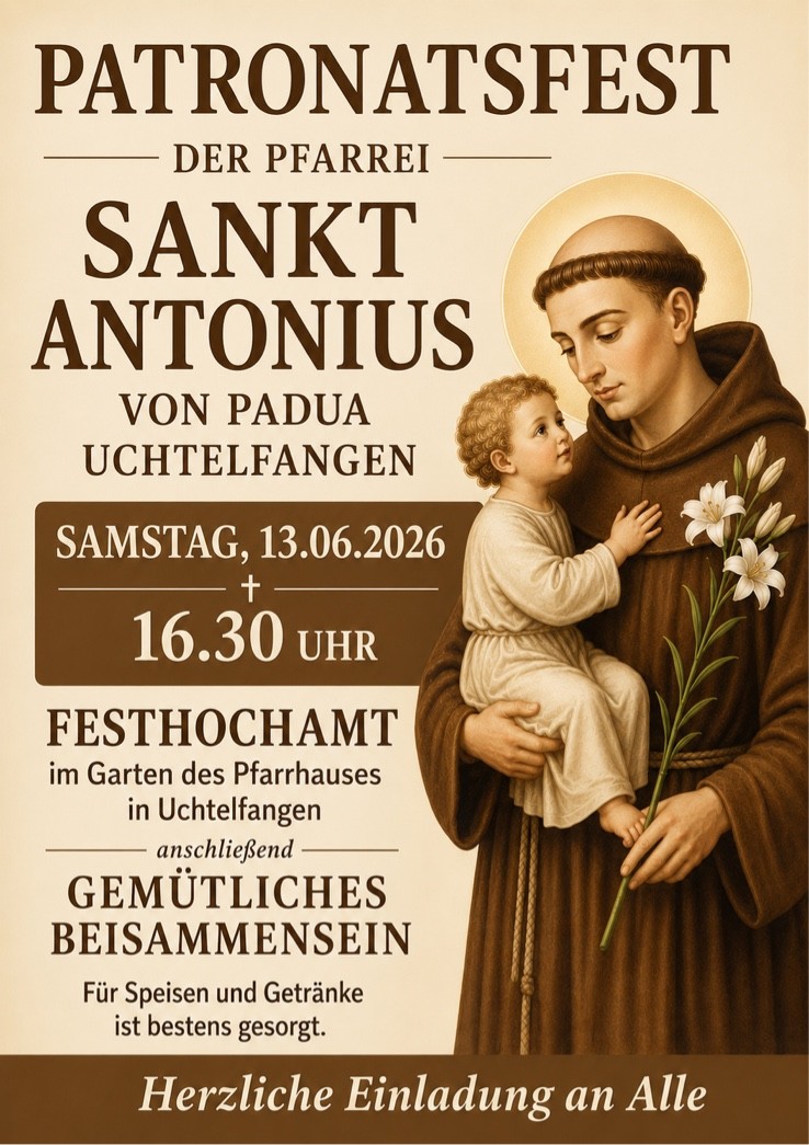 Plakat Patronatsfest St. Antonius v. Padua