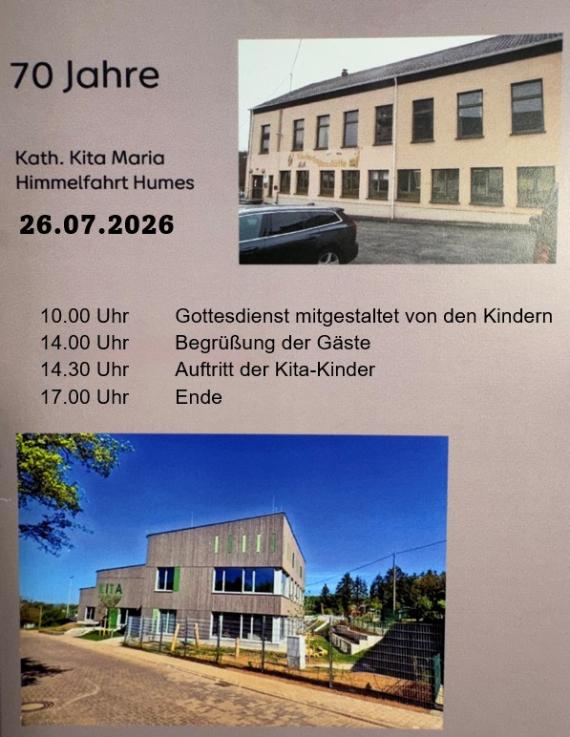 70 Jahre Kindertagesstätte Maria Himmelfahrt Humes (c) Kita Humes 70 Jahre Kindertagesstätte Maria Himmelfahrt Humes