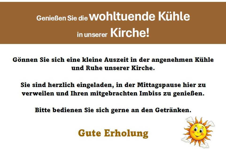 Erholung in der Kirche