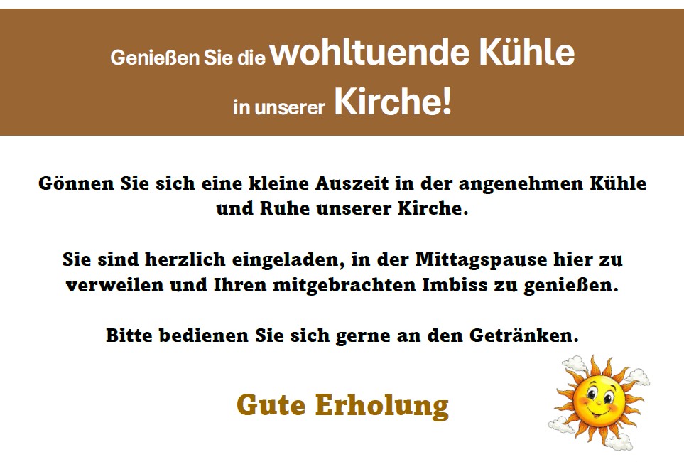 Erholung in der Kirche